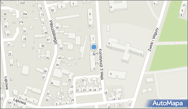 Babimost, Konstytucji 3 Maja, 5a, mapa Babimost