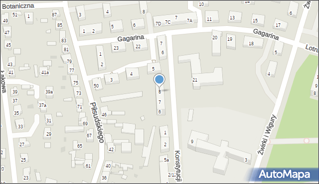 Babimost, Konstytucji 3 Maja, 8, mapa Babimost