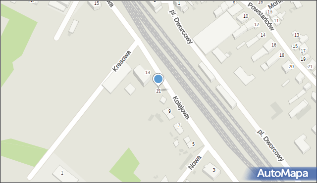 Baborów, Kolejowa, 11, mapa Baborów