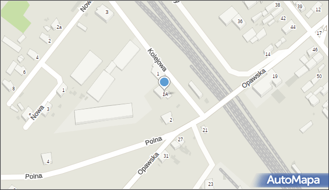 Baborów, Kolejowa, 1A, mapa Baborów