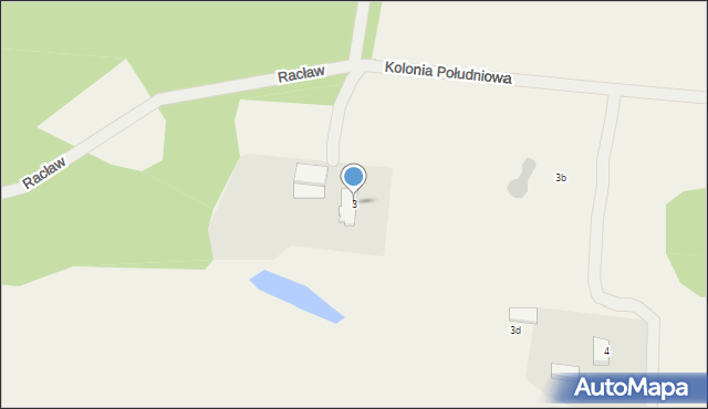 Baczyna, Kolonia Południowa, 3, mapa Baczyna