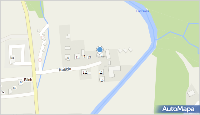 Baligród, Kościa Tomasza, ks., 15, mapa Baligród