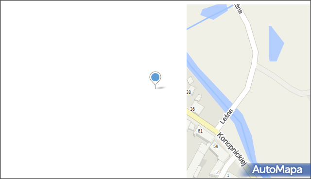 Banie Mazurskie, Konopnickiej Marii, 40a, mapa Banie Mazurskie