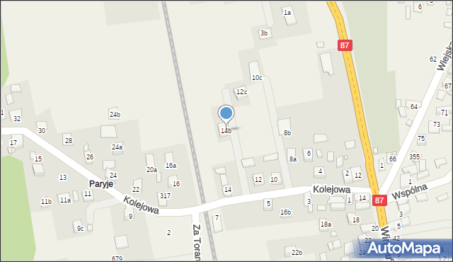 Barcice, Kolejowa, 14b, mapa Barcice