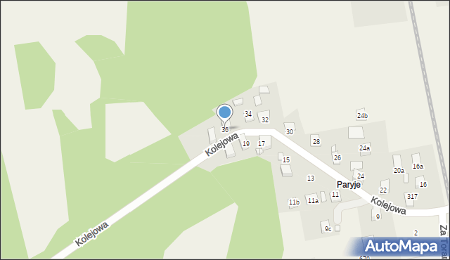 Barcice, Kolejowa, 36, mapa Barcice