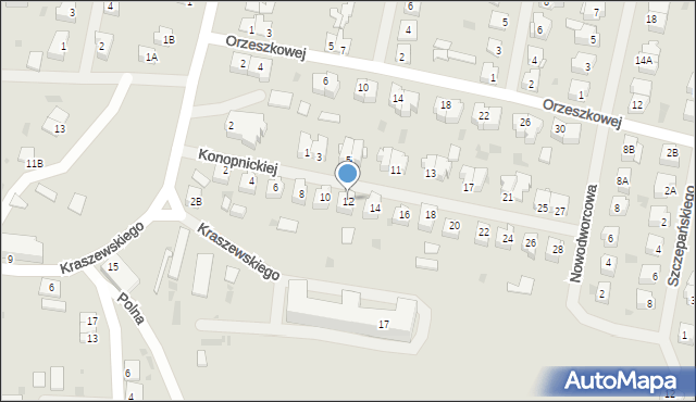 Barczewo, Konopnickiej Marii, 12, mapa Barczewo