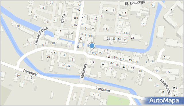 Barczewo, Kościuszki Tadeusza, gen., 3, mapa Barczewo