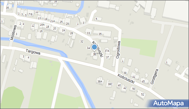 Barczewo, Kościuszki Tadeusza, gen., 36, mapa Barczewo