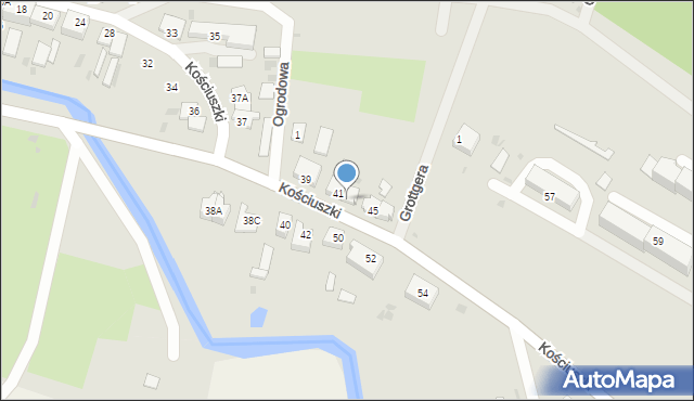 Barczewo, Kościuszki Tadeusza, gen., 43, mapa Barczewo