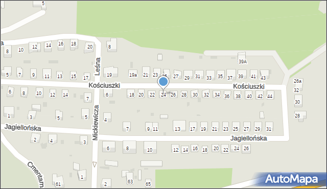 Bardo, Kościuszki Tadeusza, gen., 24, mapa Bardo