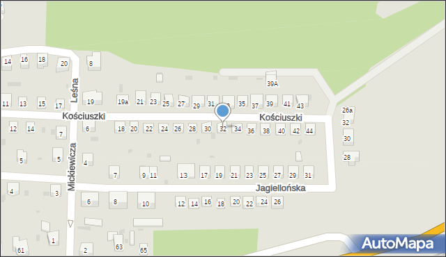Bardo, Kościuszki Tadeusza, gen., 32, mapa Bardo