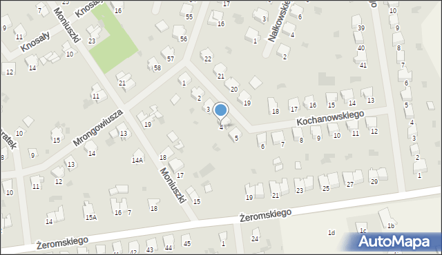 Bartoszyce, Kochanowskiego Jana, 4, mapa Bartoszyce