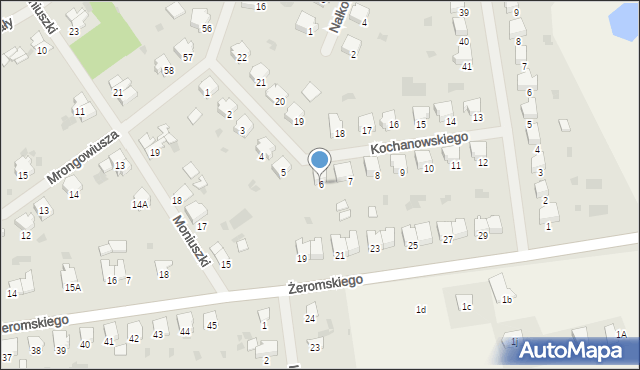 Bartoszyce, Kochanowskiego Jana, 6, mapa Bartoszyce