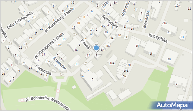 Bartoszyce, Kopernika Mikołaja, 8, mapa Bartoszyce