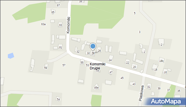 Bęczków, Komorniki, 28, mapa Bęczków