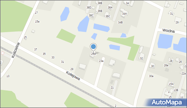 Bedoń Przykościelny, Kolejowa, 25A, mapa Bedoń Przykościelny