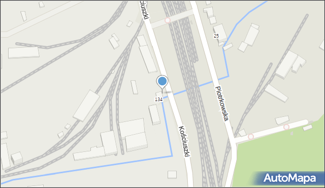 Będzin, Kościuszki Tadeusza, gen., 136, mapa Będzin