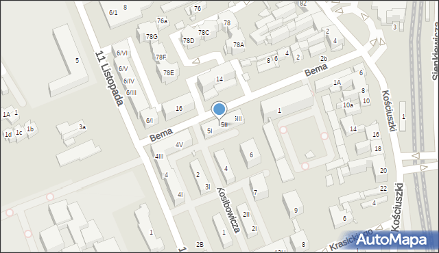 Będzin, Kosibowicza Tadeusza, dr., 8, mapa Będzin