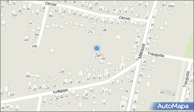Będzin, Kołłątaja Hugo, 13A, mapa Będzin