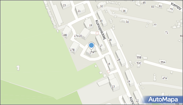 Będzin, Konopnickiej Marii, 17A, mapa Będzin