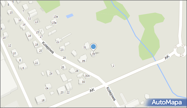 Bełchatów, Kolejowa, 33, mapa Bełchatów