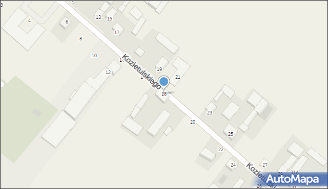 Belsk Duży, Kozietulskiego Jana Leona, płk., 18, mapa Belsk Duży