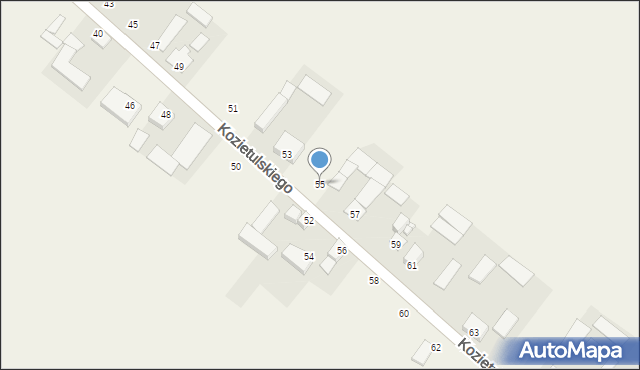 Belsk Duży, Kozietulskiego Jana Leona, płk., 55, mapa Belsk Duży