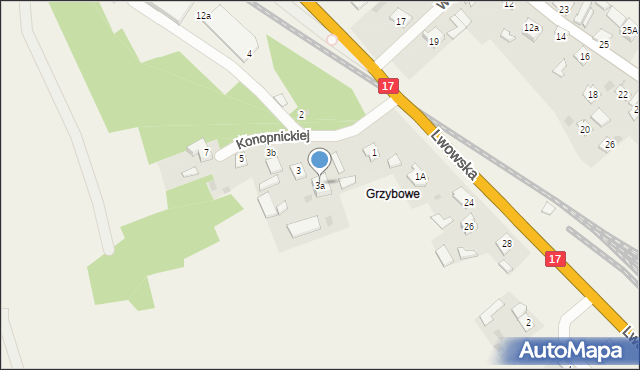 Bełżec, Konopnickiej Marii, 3a, mapa Bełżec