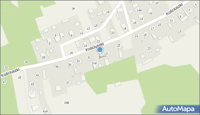 Bełżec, Kościuszki Tadeusza, gen., 29, mapa Bełżec