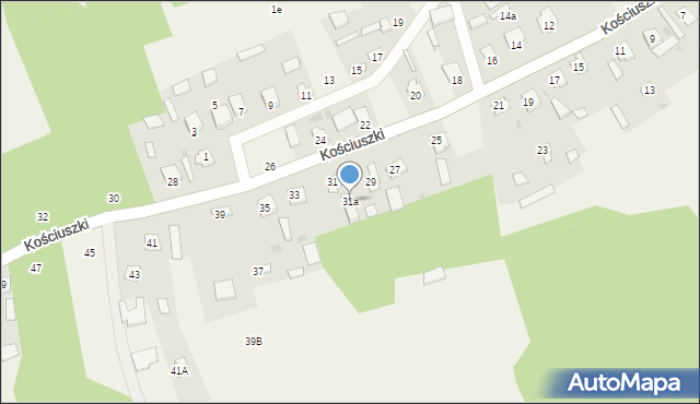 Bełżec, Kościuszki Tadeusza, gen., 31a, mapa Bełżec