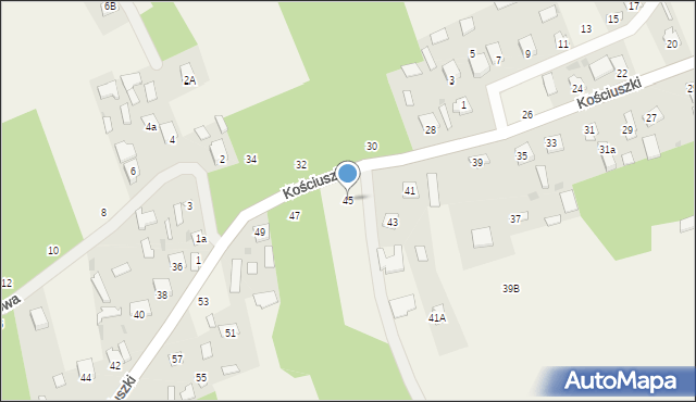 Bełżec, Kościuszki Tadeusza, gen., 45, mapa Bełżec
