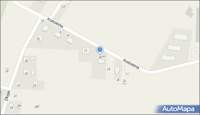 Besko, Kościelna, 14, mapa Besko