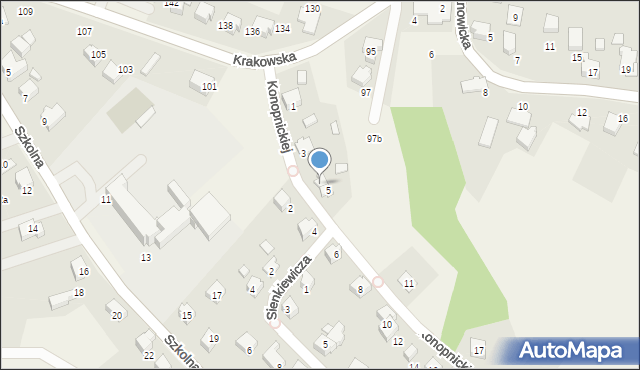 Bestwina, Konopnickiej Marii, 5a, mapa Bestwina