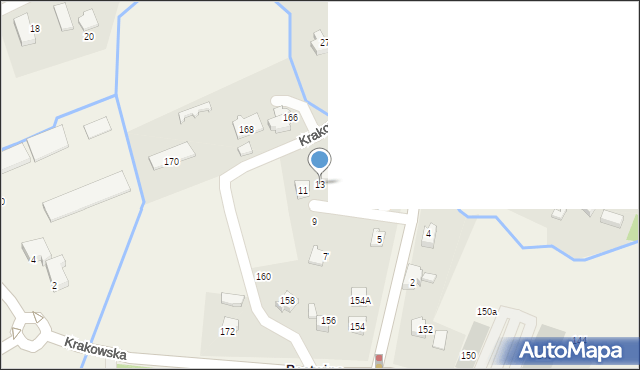 Bestwina, Kościelna, 13, mapa Bestwina