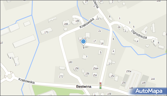 Bestwina, Kościelna, 9, mapa Bestwina