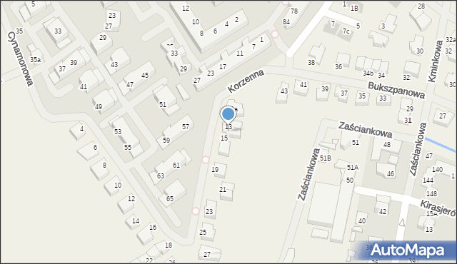 Bezrzecze, Korzenna, 13a, mapa Bezrzecze