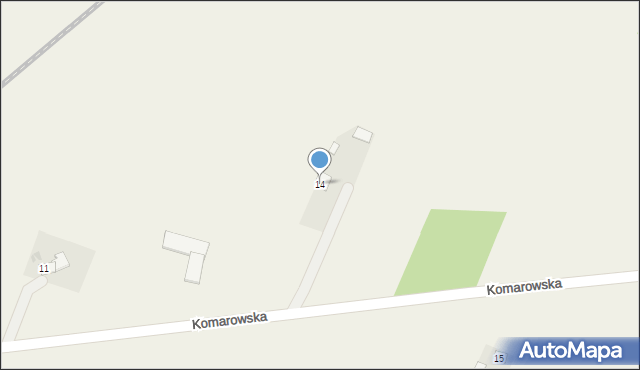 Bezwola, Komarowska, 14, mapa Bezwola