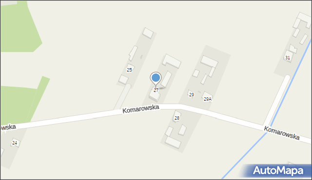 Bezwola, Komarowska, 27, mapa Bezwola