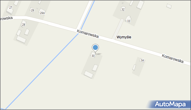 Bezwola, Komarowska, 30A, mapa Bezwola