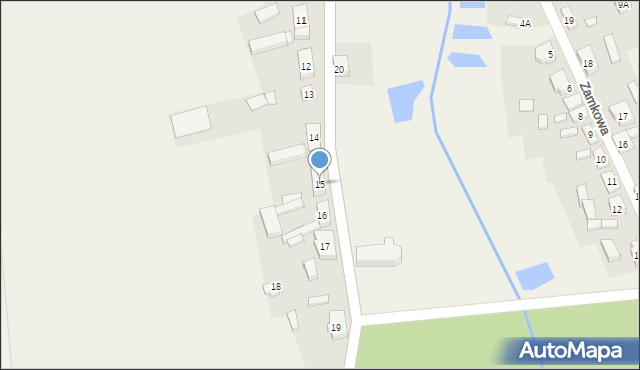 Biała, Kościelna, 15, mapa Biała