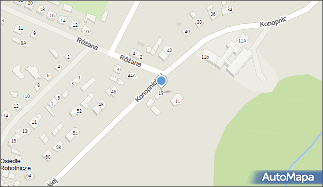Biała Piska, Konopnickiej Marii, 13, mapa Biała Piska