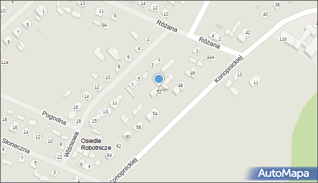 Biała Piska, Konopnickiej Marii, 52, mapa Biała Piska