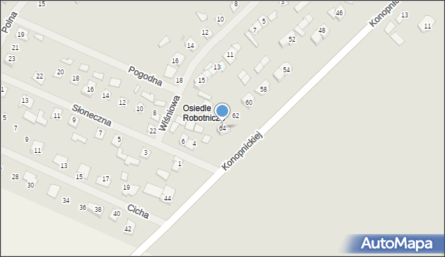 Biała Piska, Konopnickiej Marii, 64, mapa Biała Piska