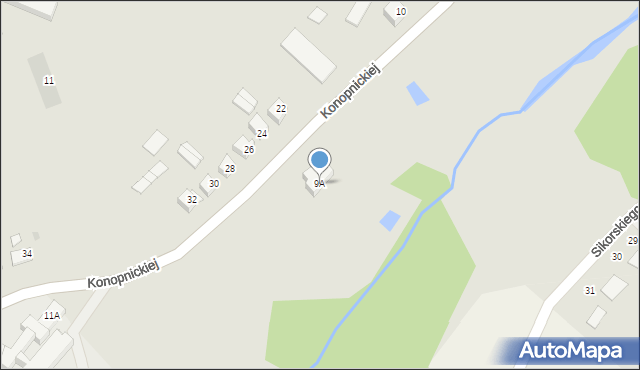 Biała Piska, Konopnickiej Marii, 9A, mapa Biała Piska