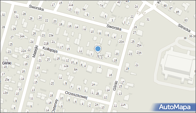 Biała Podlaska, Kołłątaja Hugo, 5, mapa Białej Podlaskiej