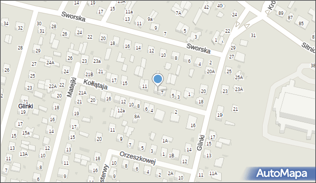 Biała Podlaska, Kołłątaja Hugo, 9, mapa Białej Podlaskiej