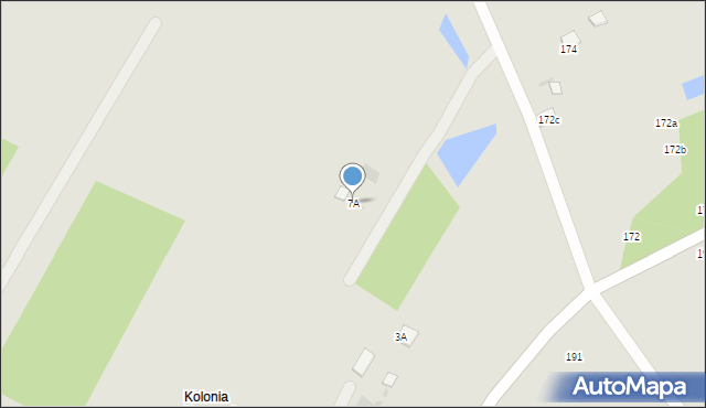 Biała Podlaska, Kolonia Francuska, 7A, mapa Białej Podlaskiej