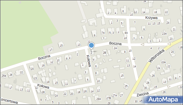 Biała Podlaska, Kołowa, 2, mapa Białej Podlaskiej