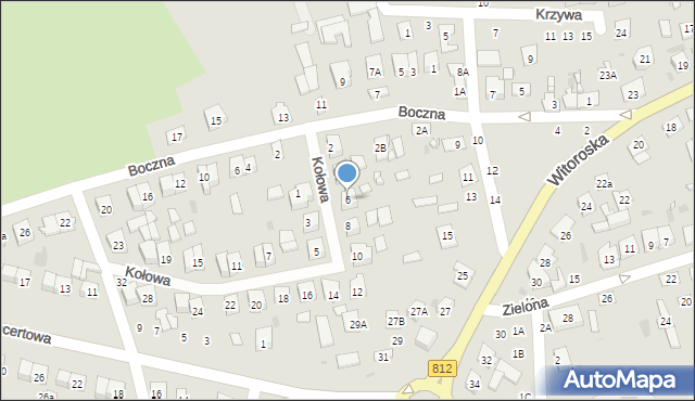 Biała Podlaska, Kołowa, 6, mapa Białej Podlaskiej