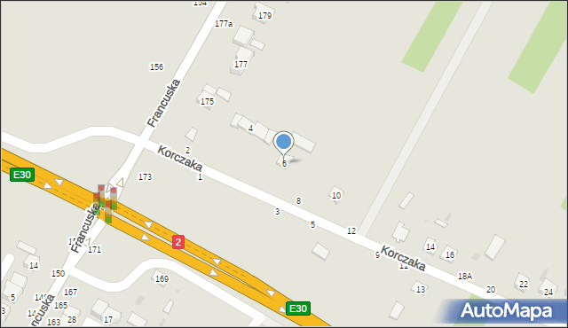 Biała Podlaska, Korczaka Janusza, 6, mapa Białej Podlaskiej